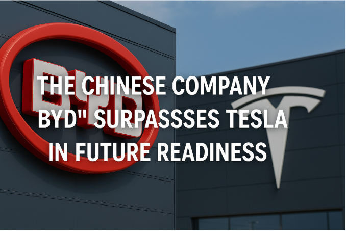 The Chinese Company "BYD" Surpasses Tesla in Future Readiness